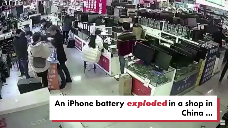 iPhoneかじって大爆発事件中国