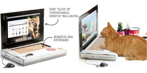 猫の爪とぎ専用ノートパソコン