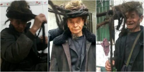 54年髪を切っていない中国のドレッド爺ちゃん