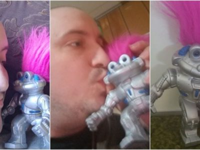 ロボット小人のオモチャに恋した男