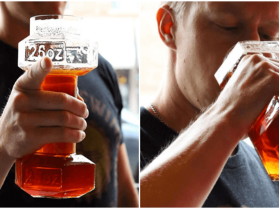 ダンベルジョッキで酒飲みながら筋トレ