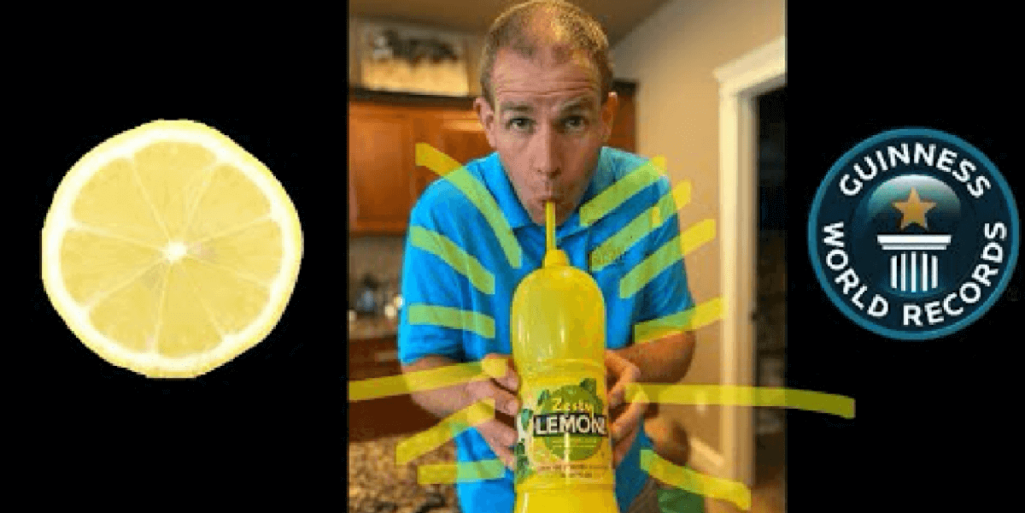 レモン汁早飲み世界記録でギネス認定