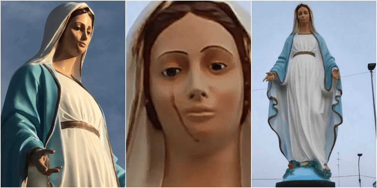 コロナ禍に血の涙を流す聖母マリア像の奇跡