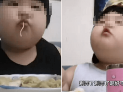 中国の毒親が娘に大食いチャレンジ動画を強要