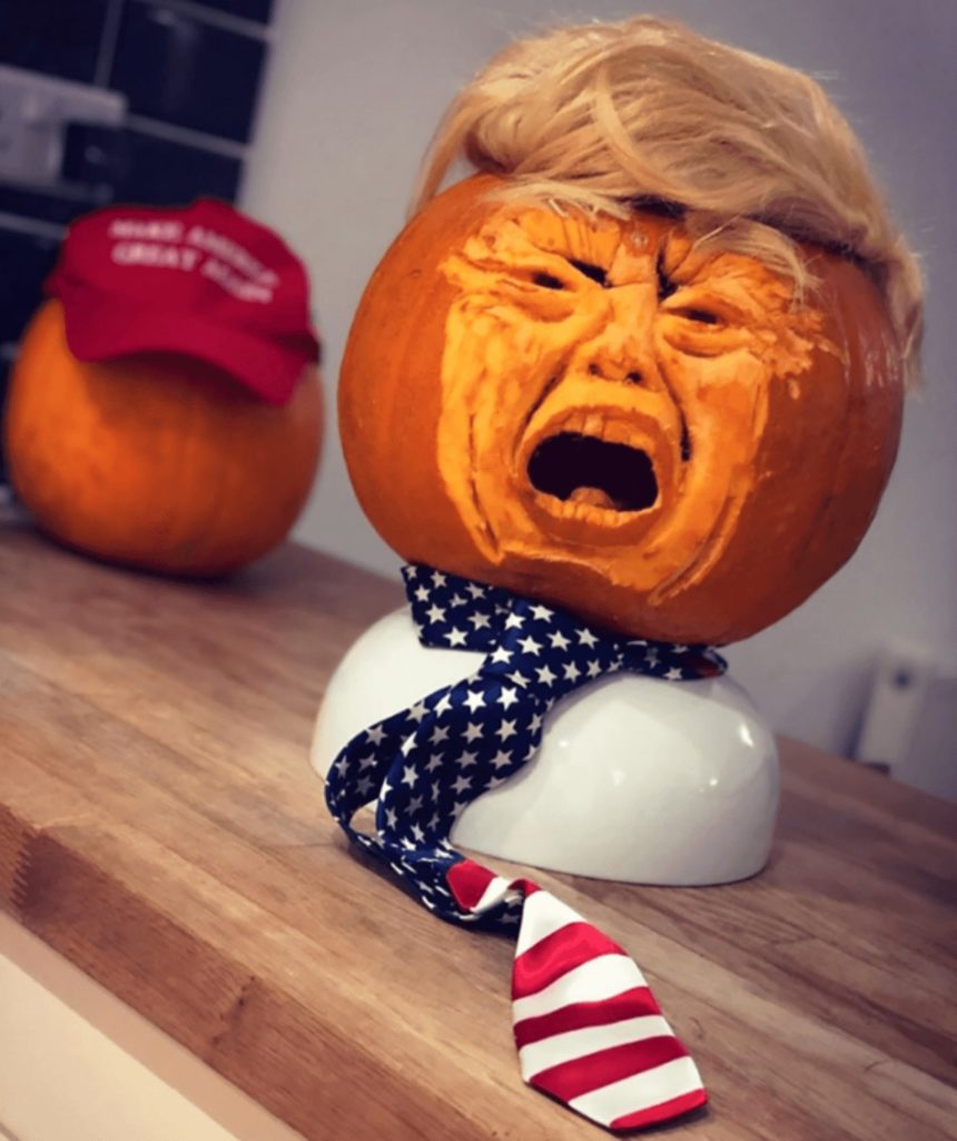 ハロウィンは トランプキン トランプ大統領のパンプキン 大流行