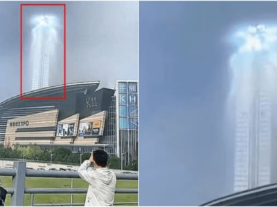 中国上空に異世界の入口が出現動画