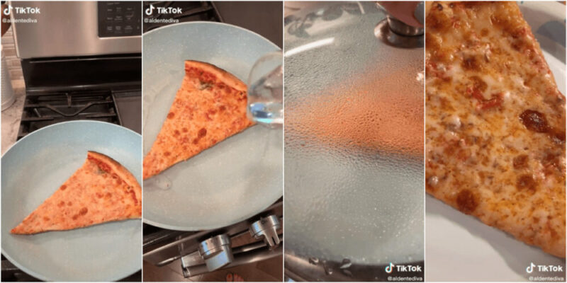冷めたピザをフライパンで温める方法
