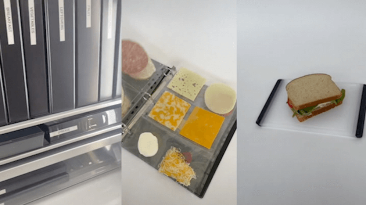 冷蔵庫の食材をバインダーで管理するライフハック