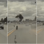 空飛ぶタイヤ事故の瞬間動画