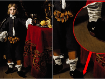 400年前の絵画にNIKEのスニーカー発見