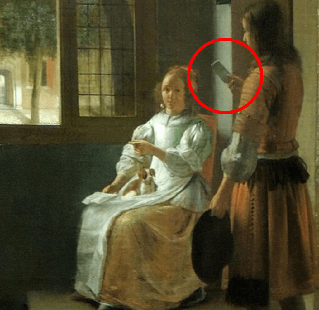 350年前の絵画の中にiPhone発見