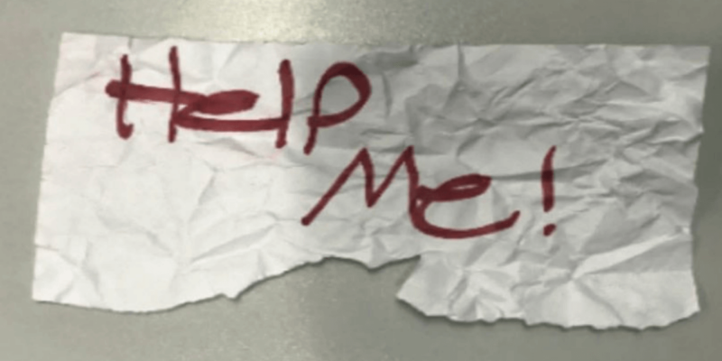 「助けて!」の紙切れを持った13歳少女を誘拐犯から救出
