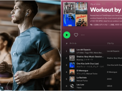 フィットネスに最適な曲リストSpotifyで公開