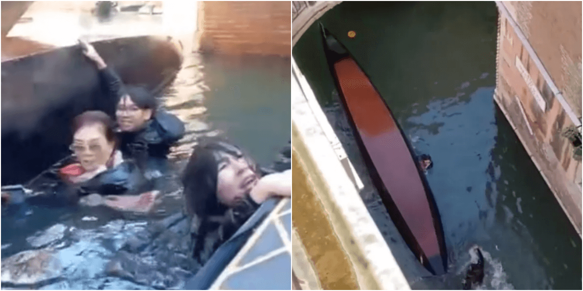 中国人観光客の迷惑行為で船が転覆動画