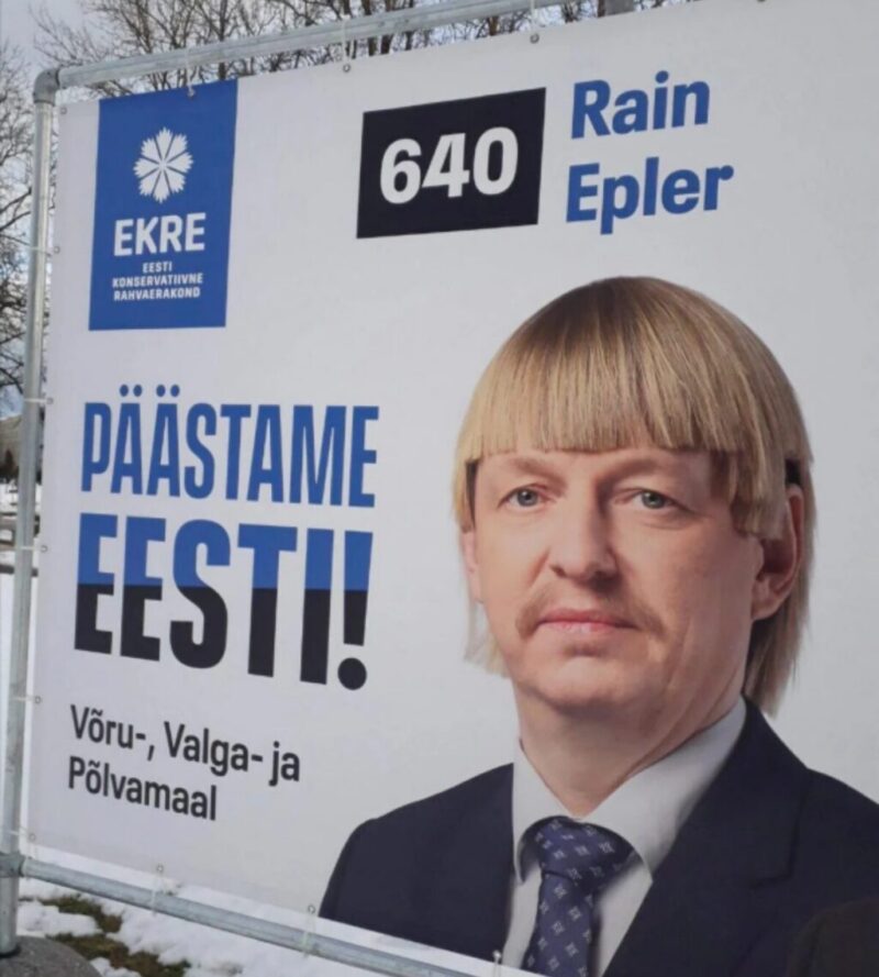 世界一髪型が面白い極右政治家をエストニアで発見